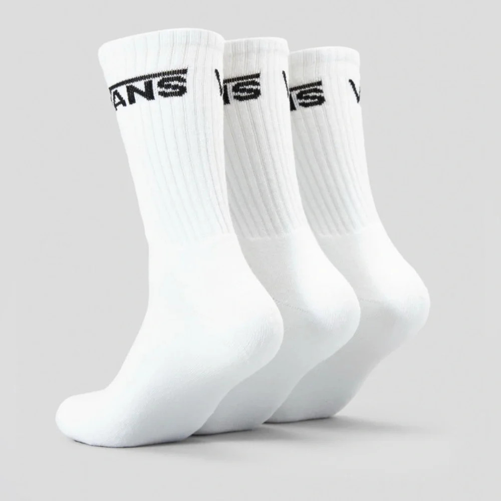 Vans ‘OFF THE WALL’ Classic Cushioned Crew Socks 3 Pair Pack White